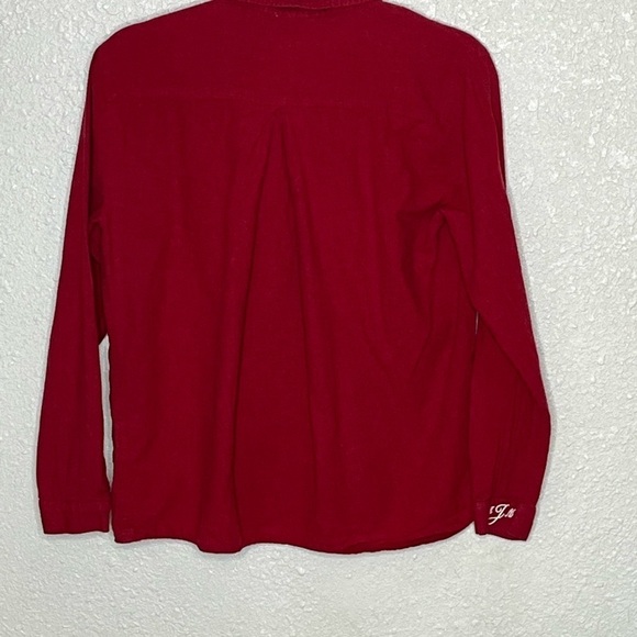 RH Cashmere Blend Red Button Down Shirt Sz Small - Picture 3 of 7